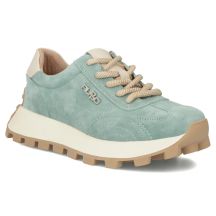Grüne Plateau-Sneaker aus Leder, Modell Filippo DP7498