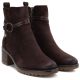 4. Wildleder-Ankle-Boots für Damen mit Blockabsatz, braun, Potocki SZ12527