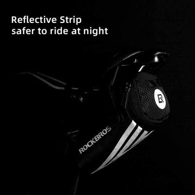 4. Rockbros Satteltasche mit Klettverschluss, Schwarz