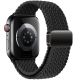 2. Tech-Protect Nylonmag-Armband für Apple Watch 4 / 5 / 6 / 7 / 8 / 9 / SE / Ultra 1 / 2 (42 / 44 / 45 / 49 mm) – Schwarz