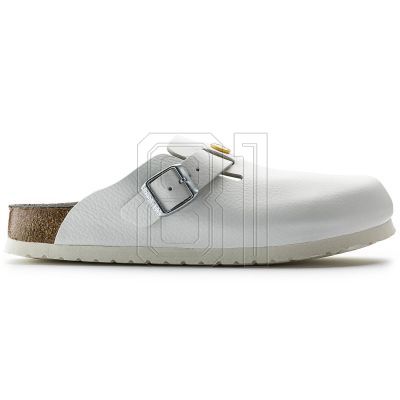 5. Birkenstock Boston ESD White Damen Clogs Naturleder schmale medizinische Hausschuhe (0061378)
