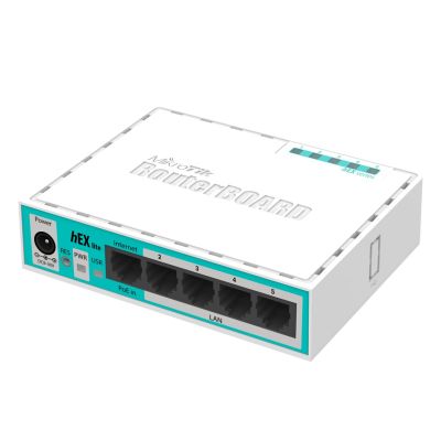 7. Mikrotik hEX lite Router (RB750r2) Anzahl Ethernet-Ports: 5; Architektur: MIPSBE; CPU-Kern: 1