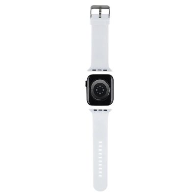 2. Karl Lagerfeld 3D Rubber Karl Head Strap für Apple Watch 38/40/41 mm – Weiß