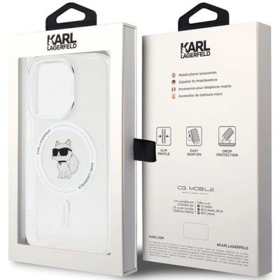 8. Karl Lagerfeld IML Choupette MagSafe Hülle für iPhone 14 Pro Max – transparent