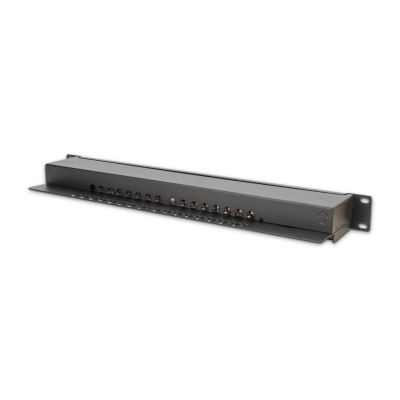 2. Digitus Patchpanel 19 Zoll, 16x RJ45, LSA-Level, Cat. 6, geschirmt, 1 HE, schwarz, Kabelführung