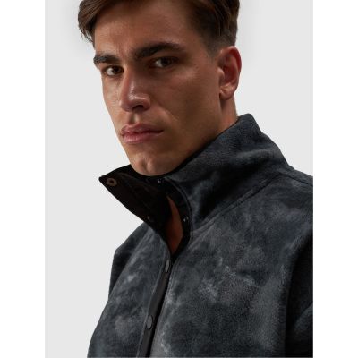 3. Herren-Fleecejacke mit Stehkragen, Oversize, Größe 4F 4FWAW24TFLEM299-90A