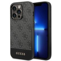 Guess GUHCP14XG4GLGR iPhone 14 Pro Max 6,7" grau/graue Hartschale 4G Stripe Collection