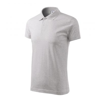Malfini Single J. M MLI-20203 hellgraues Melange-Poloshirt