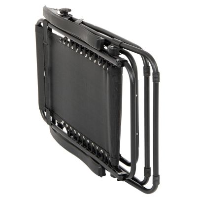 5. Klappbarer Gartenstuhl mit Sonnendach 173 x 52/65 x 110 cm Schwarz-Grau