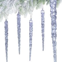 Kristall-Eiszapfen-Hängedekoration, 22 cm, 4 Stück