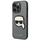 2. Karl Lagerfeld Saffiano Karl's Head Patch Case für iPhone 14 Pro - Silber
