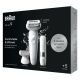 2. Braun Silk-épil 9 9-341 Enthaarungsbürsten, 40 Pinzetten, Weiß
