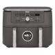 25. Ninja DZ400EU Doppelfritteuse 9,5 l, autonom, 2470 W, Heißluftfritteuse, Grau