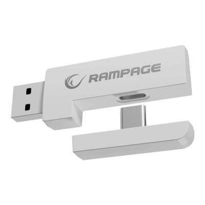 8. Rampage RETSU Kopfhörer, kabellos, On-Ear, Bluetooth 2,4 GHz, RGB, Weiß