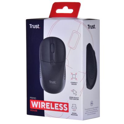 12. TRUST Primo Wireless Mouse, matt schwarz
