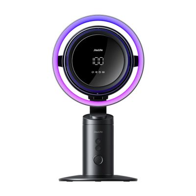 2. Jisulife Tischventilator Pro3 10000mAh Desktop-Turbinenventilator mit Filter - Dunkelgrau