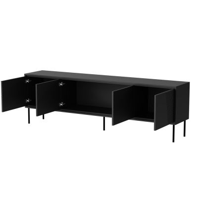 2. TV-Schrank ABI 4D 200x38x62 schwarz matt