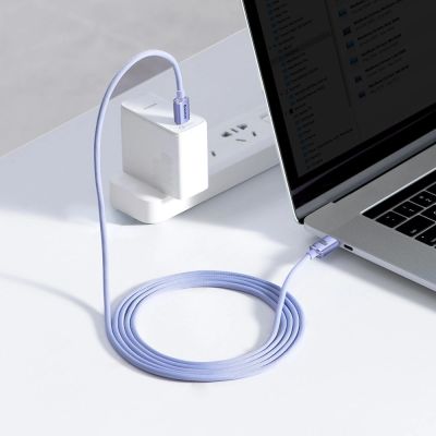 10. Baseus CAJY000705 USB-C – USB-C PD QC-Kabel 100 W 5 A 480 Mbit/s 2 m – Lila