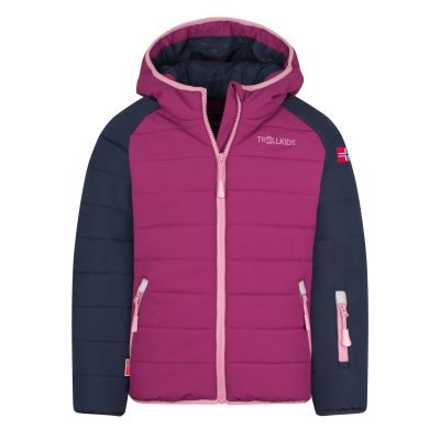 Trollkids Kinder Hafjell Schneejacke PRO mit Kapuze, wasserdicht, rosa (514-182)