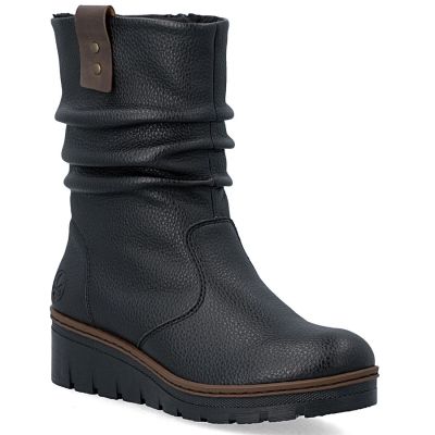 7. Schwarze, gefütterte Keilstiefeletten für Damen von Rieker (X9155-00)
