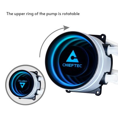 6. Chieftec Iceberg 360 RGB weiße Wasserkühlung