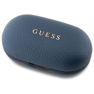 2. Guess GUTWSPGTSPSB TWS Bluetooth-Kopfhörer + Dock, blau/blau genarbtes klassisches Logo