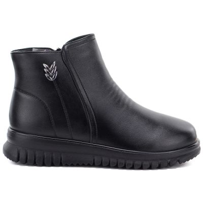 6. Bequeme Damen-Ankle-Boots mit Keilabsatz, schwarz, Potocki PT16398