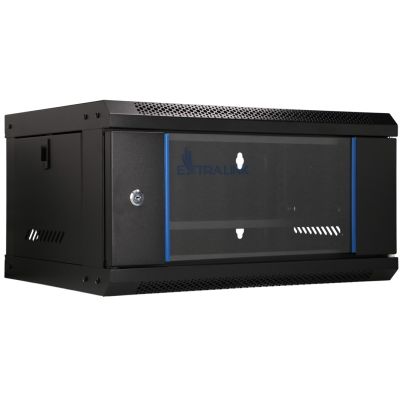 2. Extralink LITE 4U 530x400 Wandschrank, schwarz, freistehend/Wand-/Bodenregal, schwarz