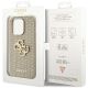 7. Guess Perforated 4G Glitter Hülle für iPhone 15 Pro – Gold