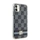 2. DKNY IML Checkered Mono Pattern & Printed Stripes MagSafe Hülle für iPhone 11 / Xr – Schwarz