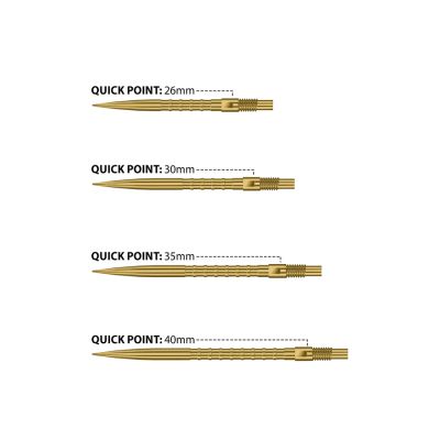 2. Harrows QUICK POINT scharfe Stahlspitzen - HM GRIP Gold