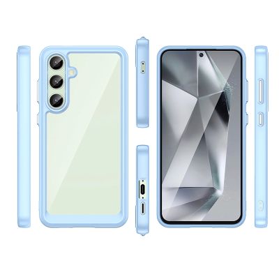 5. Outer Space Case Silikonhülle mit Gelrahmen für Samsung Galaxy S24 FE – blau