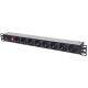 INTELLINET STROMVERSORGUNGSSTREIFEN-RACK 19 x 8 1U SCHUKO 3M SICHERUNG 713986
