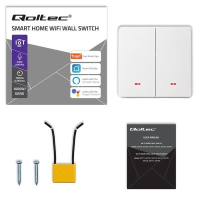 10. QOLTEC LICHT-EIN/AUS-SCHALTER | 2-KANAL | WLAN | TIMER | TUYA | WEISS
