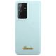 2. Guess, GUHCS21LLSLMGLB S21 Ultra G998 blau/blaues Hardcase Silikon-Schriftzug-Metall-Logo