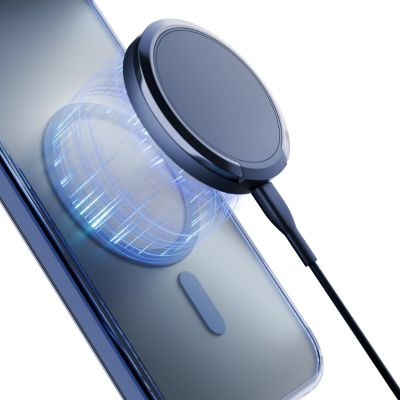 6. 3mk Frosty MagCase Blue Hülle für Apple iPhone 13 Pro Max – transparent