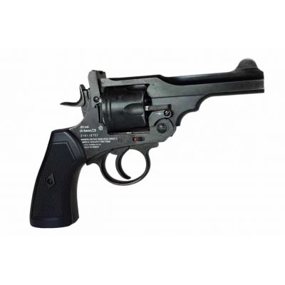 6. WEBLEY MKVI .455 Polizeirevolver, Kal. 5,5 mm, Diabolo, 6-Schuss-Patronen, 4"-Lauf, CO2 Battlefield Ekp do17J