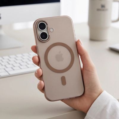 8. Tech-Protect MagZero MagSafe Hülle für iPhone 17 – beige-braun matt