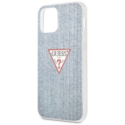6. Guess GUHCP12SPCUJULLB iPhone 12 mini 5.4" Blau/Hellblau Hardcase Jeans Collection