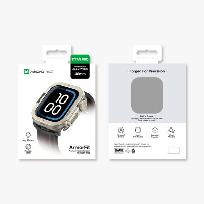 7. AmazingThing Titan Pro Metallgehäuse für Apple Watch 11 46 mm, Aluminium, Titan