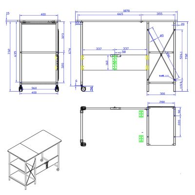 6. Maclean Klapp-Schreibtisch, Maße: 107 x 45 x 75 cm, max. 150 kg, mit Tischplatte, Farbe: Dunkelwalnuss, MC-411 B