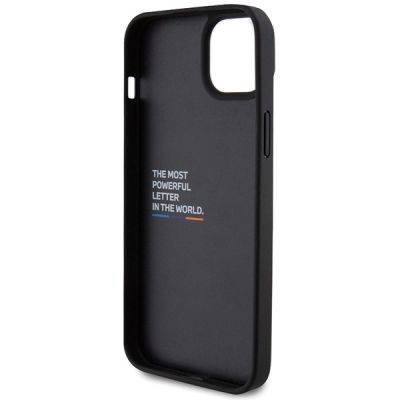 7. BMW Leder-Carbon-Hülle für iPhone 15 Plus – Schwarz