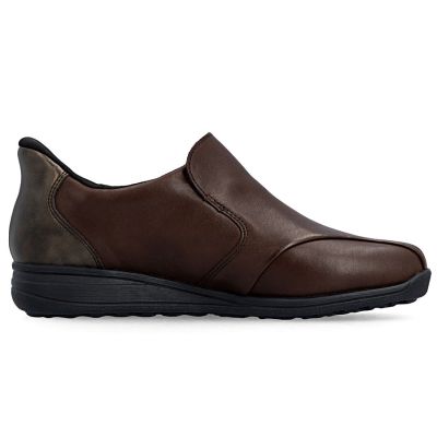2. Rieker 47259-27 bequeme braune Damen-Lederschuhe