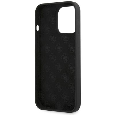 7. Guess GUHCP13XLSLMGBK iPhone 13 Pro Max 6,7" schwarz/schwarzes Hardcase Silikon Script Gold Logo