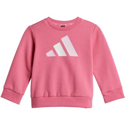9. Adidas Essentials Pink und Grau Kinder-Trainingsanzug JY0303