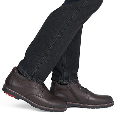 12. Braune Herren-Ankle-Boots aus Leder, gefüttert, Rieker 10507-25