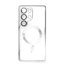 Galvanisierte Hülle mit MagSafe für iPhone 16e / 17e – Silber