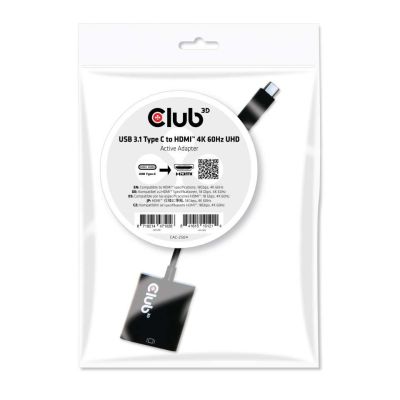 2. CLUB3D USB 3.1 Typ C auf HDMI 2.0 UHD 4K 60Hz Aktivadapter