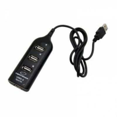 Hub Esperanza EA116 (4x USB 2.0; schwarz)
