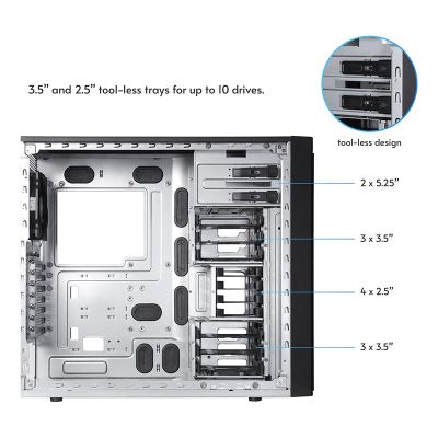 28. Chieftec BW-01B-OP Midi-Tower-Computer-Sicherheits- und Halterungsset Schwarz